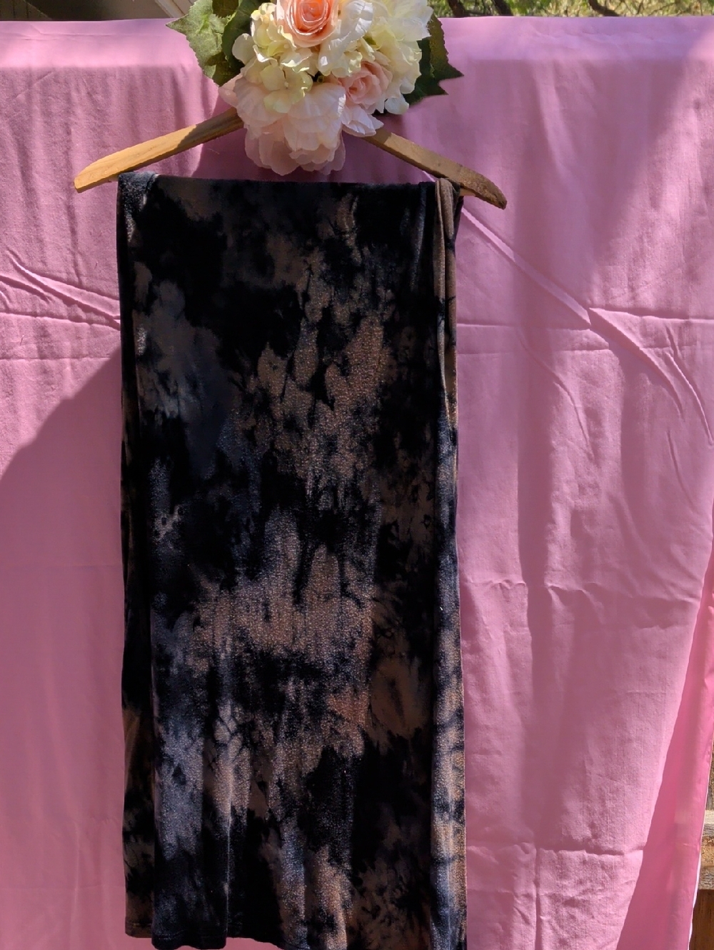 Celeste Black & Brown Tie-Dye Maxi Skirt